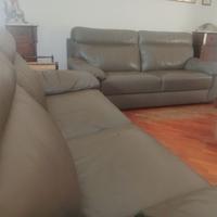 Coppia divani in pelle