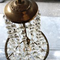 lampadario con due lampade comodino anni70/80