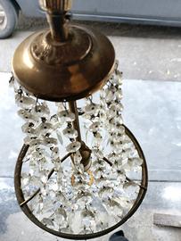 lampadario con due lampade comodino anni70/80