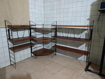 Libreria vintage anni '50/'60 stile nordico 