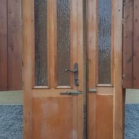 portone in legno massello a 2 ante vintage 