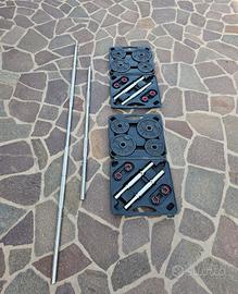 Set pesi manubri bilancieri palestra Domyos 