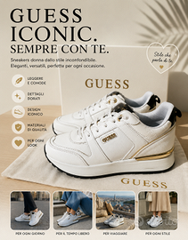 Sneakers GUESS donna bianco/oro – 39