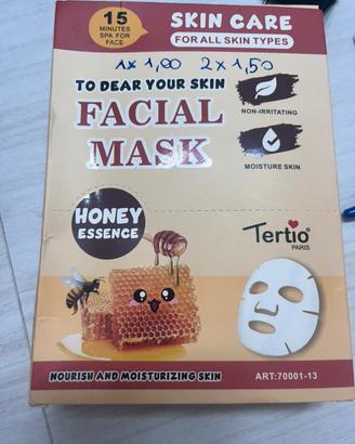 Maschera viso al miele