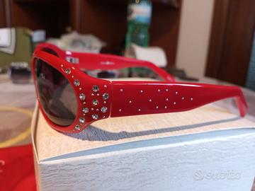 Colours & Beauty Occhiali Rosso con Strass