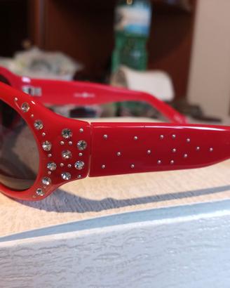 Colours & Beauty Occhiali Rosso con Strass