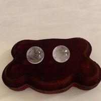 COPPIA DI SFERE IN CRISTALLO DI ROCCA Vintage