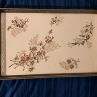 Grande vassoio ceramica e metallo 1930