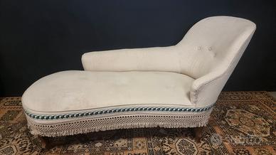 Chaise longue paolina in tessuto chiaro