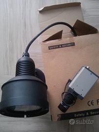 TELECAMERA PROFESSIONALE CCTV + ILLUMINATORE 100 m