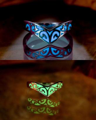 Coppia anelli argento Celtici a V artigianali.