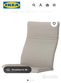 Cuscino poang grigio