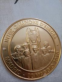 Medaglia dell'Inter Campioni nella UEFA a Madrid d