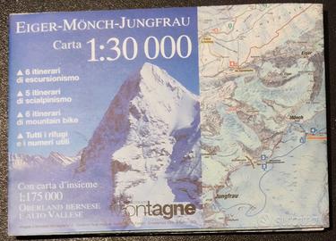 BELLA CARTINA EIGER 1:30000 ALL. RIVISTA MERIDIANI