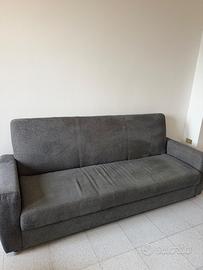 Divano letto contenitore tre posti