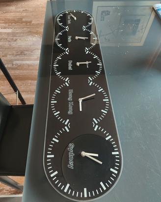 orologio da parete con 5 città 