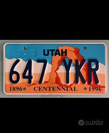 Targa automilistica americana dello Stato UTAH