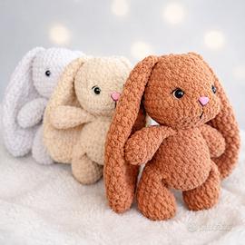 🧸 Coniglietto peluche fatto a mano – morbidissimo