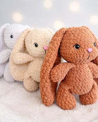 🧸 Coniglietto peluche fatto a mano – morbidissimo