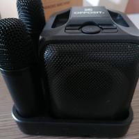 Karaoke Bluetooth con 2 Microfoni Wireless