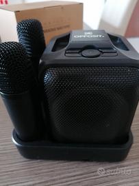 Karaoke Bluetooth con 2 Microfoni Wireless