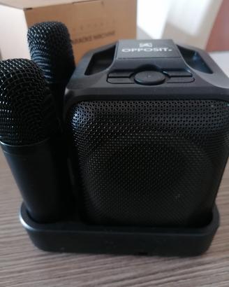 Karaoke Bluetooth con 2 Microfoni Wireless