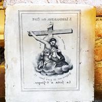 Antica Matrice litografica in pietra calcarea