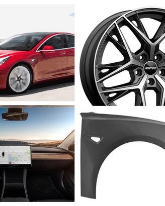 Tesla Model 3 ricambi cofano paraurti cerchi 16-