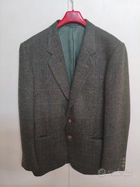 Maestrami, Blazer tweed verde spina di pesce/check