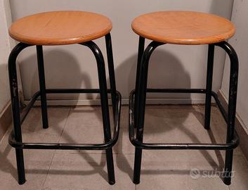 Coppia di sgabelli fissi vintage