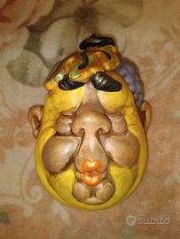 Thun maschera bacco formella vintage 