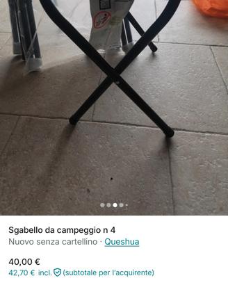 sgabello da campeggio 