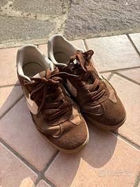 scarpe sneakers marroni beige donna 37 bershka