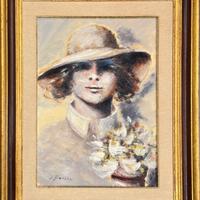 Umberto Bianchini pittore tempera su tela Maura