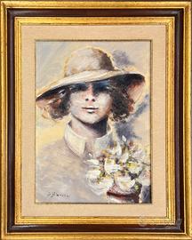 Umberto Bianchini pittore tempera su tela Maura