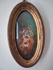Tre quadri floreali cm 14x8
