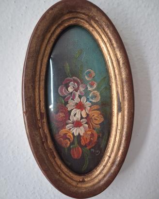 Tre quadri floreali cm 14x8