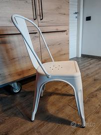 Sedia industrial bianca