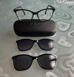 Montatura occhiali Clark con due clip sole