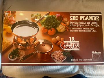 Servizio in rame per Fonduta e Bourgouignonne
