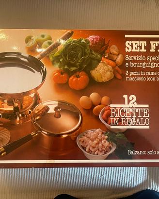 Servizio in rame per Fonduta e Bourgouignonne