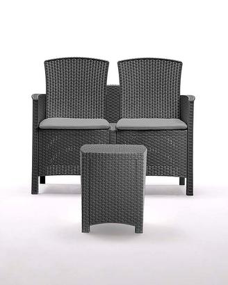 Salottino Polipropilene Rattan Cod96E Antracite