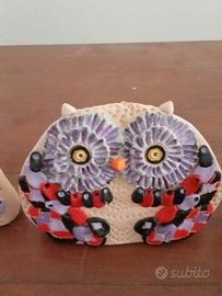 gufo ceramica artigianale 