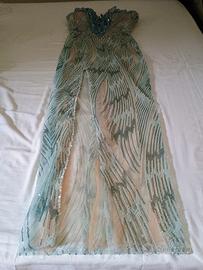 Abito  con  Swarovski da cerimonia 