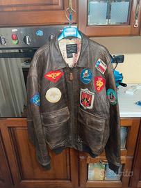 Giacca in pelle marrone Top Gun
