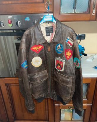 Giacca in pelle marrone Top Gun