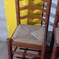 8 sedie in legno massiccio