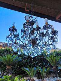 Lampadario 15 luci con pendagli in cristallo