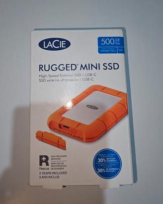 Lacie Rugged mini Ssd 500gb nuovo