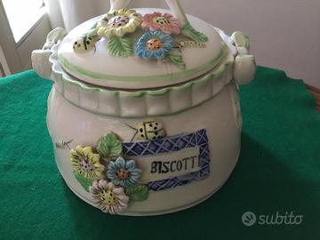 Biscottiera in porcellana